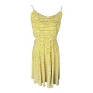 Old Navy Women's LIGHT GREEN STRIPE Flare DRESS SMOCKED BACK‎ Size XL